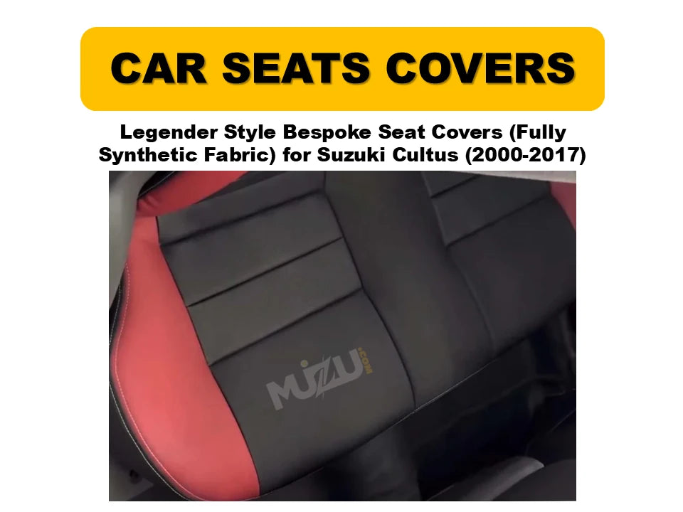 Suzuki Cultus 2000–2017 Legender Style Bespoke Seat Covers – Fully Synthetic Fabric, Premium Comfort & Durability