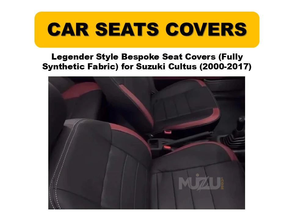 Suzuki Cultus 2000–2017 Legender Style Bespoke Seat Covers – Fully Synthetic Fabric, Premium Comfort & Durability