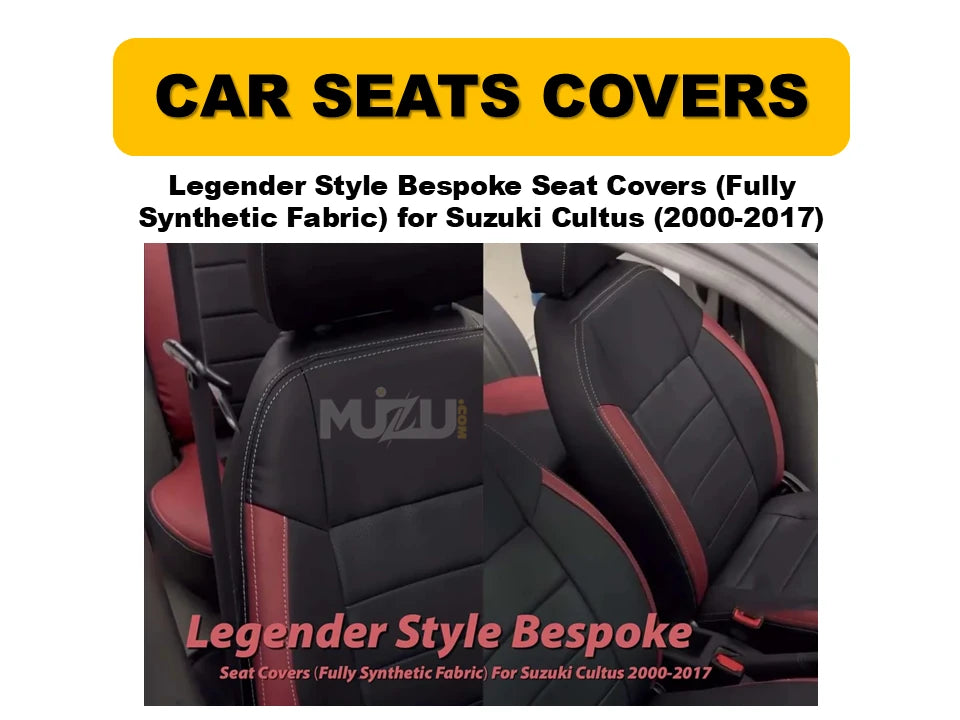 Suzuki Cultus 2000–2017 Legender Style Bespoke Seat Covers – Fully Synthetic Fabric, Premium Comfort & Durability