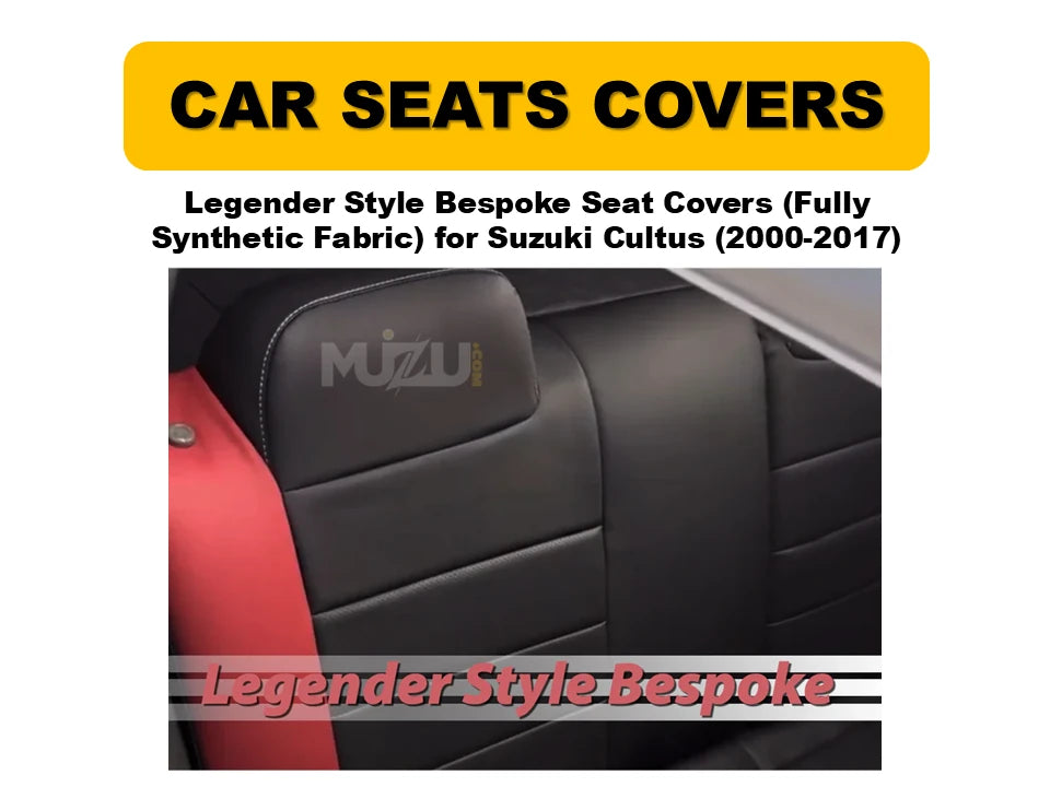Suzuki Cultus 2000–2017 Legender Style Bespoke Seat Covers – Fully Synthetic Fabric, Premium Comfort & Durability