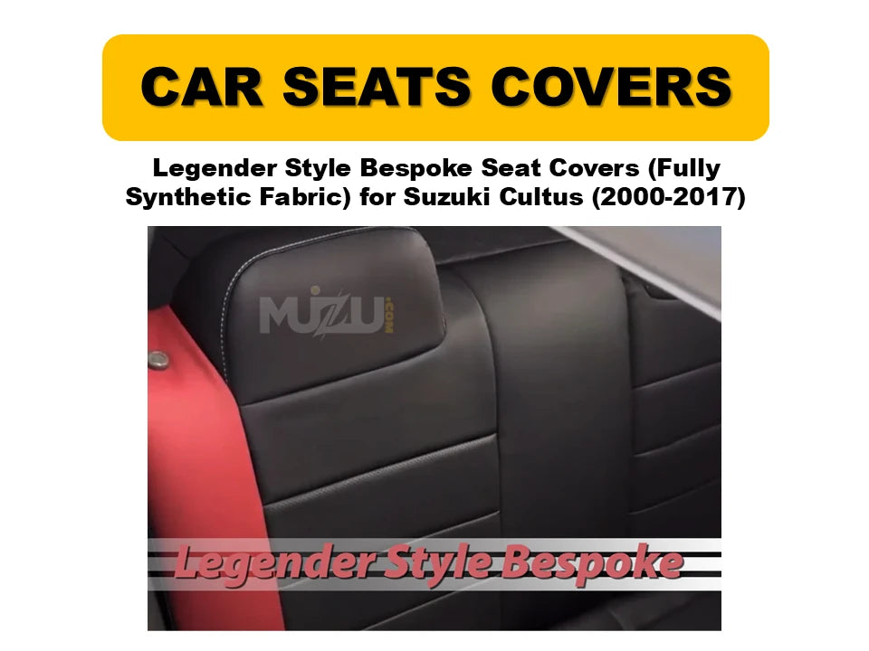 Suzuki Cultus 2000–2017 Legender Style Bespoke Seat Covers – Fully Synthetic Fabric, Premium Comfort & Durability