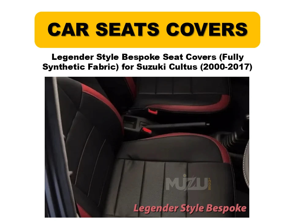 Suzuki Cultus 2000–2017 Legender Style Bespoke Seat Covers – Fully Synthetic Fabric, Premium Comfort & Durability