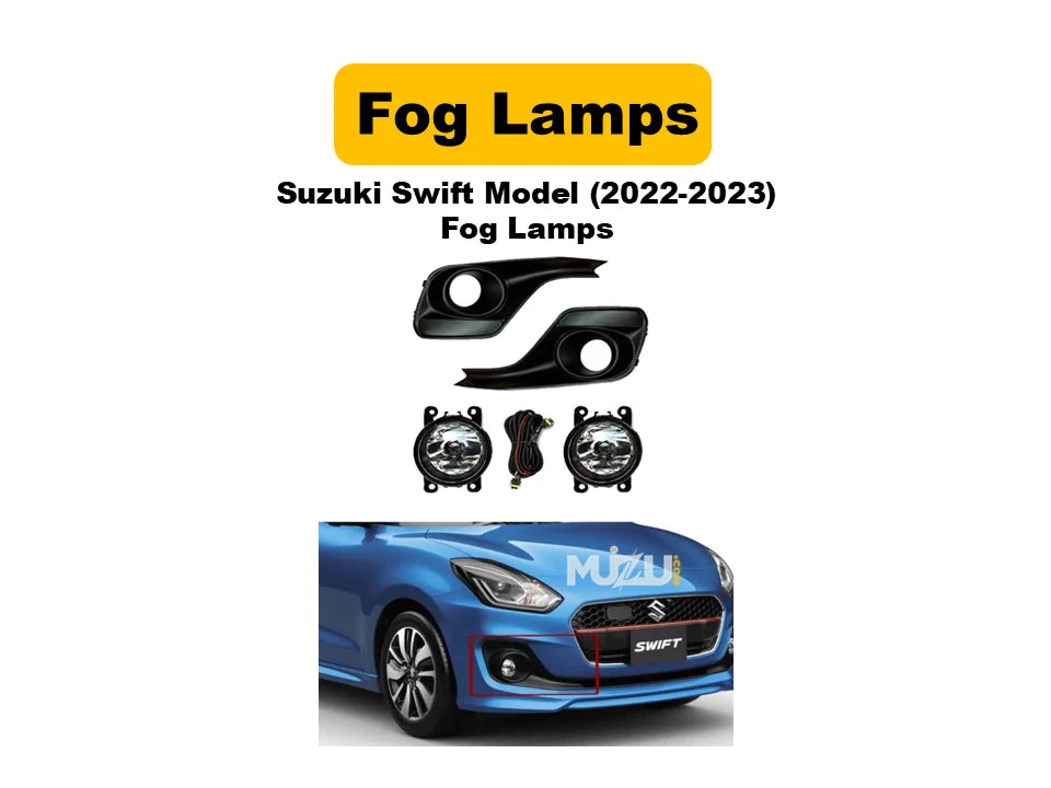 Suzuki Swift 2022–2023 Fog Lamps | Front Bumper Fog Lights Set