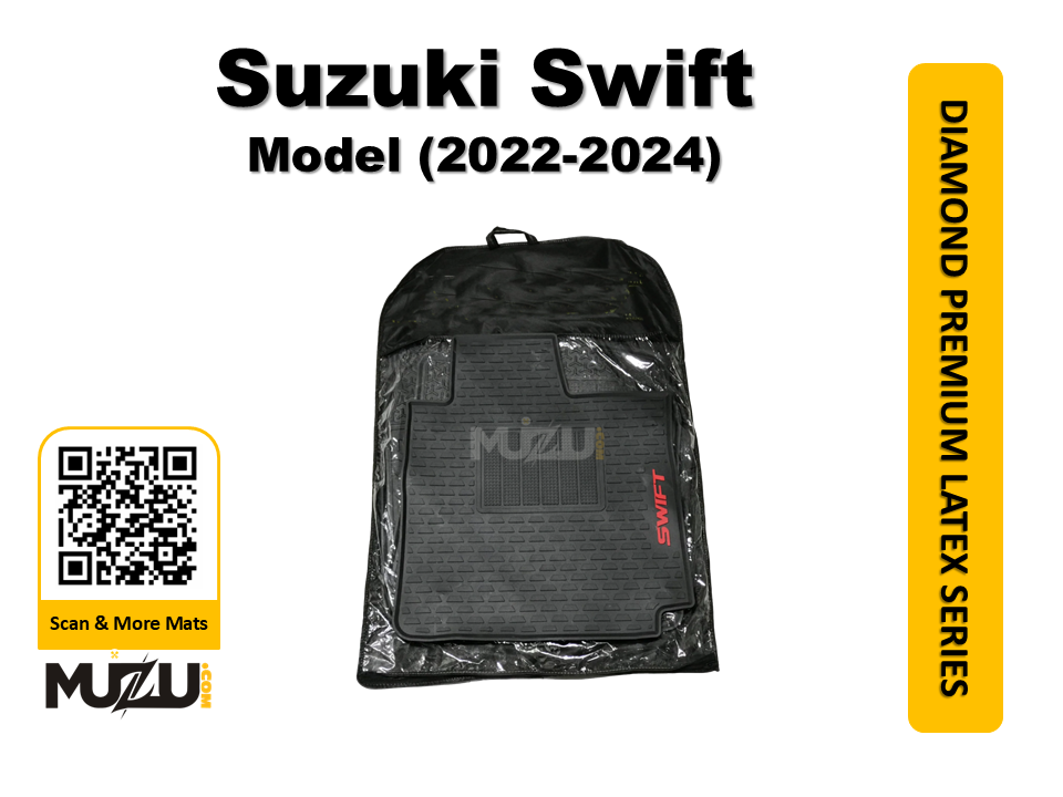 Suzuki Swift New 2022–2024 Premium Latex Rubber Car Floor Mats – Durable All-Weather Protection