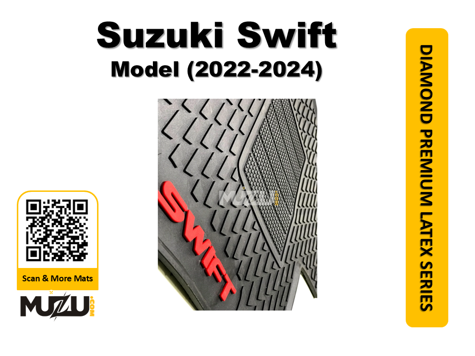 Suzuki Swift New 2022–2024 Premium Latex Rubber Car Floor Mats – Durable All-Weather Protection