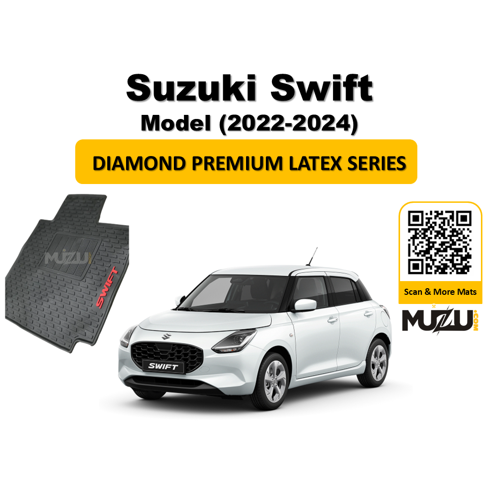 Suzuki Swift New 2022–2024 Premium Latex Rubber Car Floor Mats – Durable All-Weather Protection