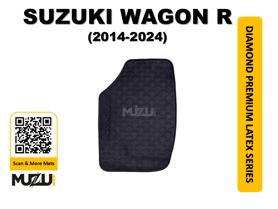 Suzuki Wagon R Rubber Latex Car Floor Mats (2014–2024) – Durable All-Weather Protection