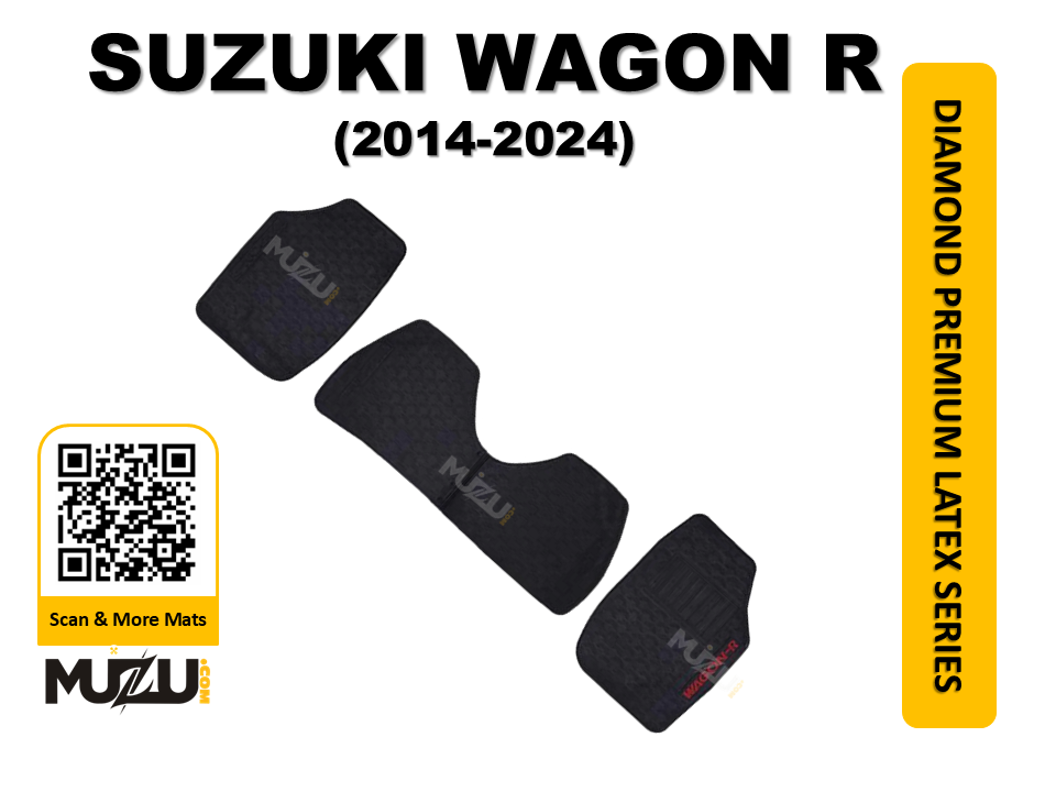 Suzuki Wagon R Rubber Latex Car Floor Mats (2014–2024) – Durable All-Weather Protection