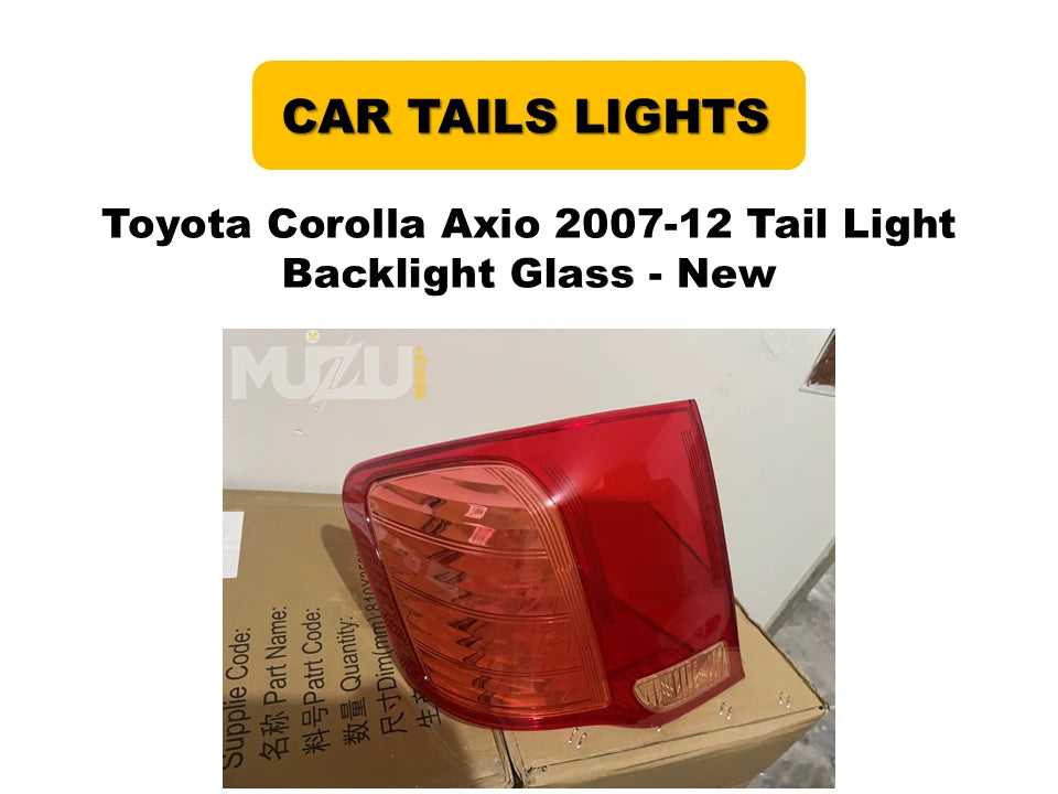 Toyota Corolla Axio 2007-2012 Tail Light Glass – Backlight Replacement (New)
