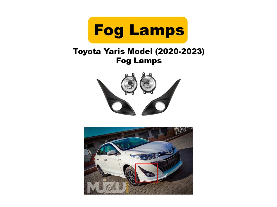 Toyota Yaris 2020–2023 Fog Lamps – OEM Style Front Fog Lights (Pair)