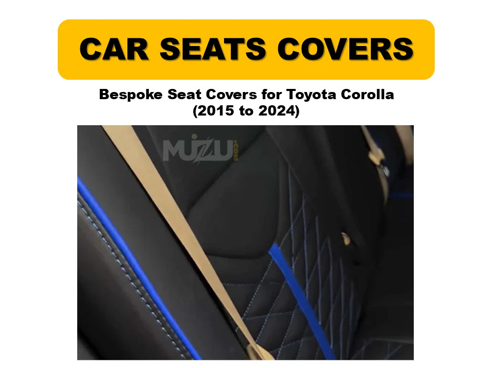 Toyota Corolla 2015–2024 Bespoke Seat Covers – Custom Fit, Premium Comfort & Quality Protection