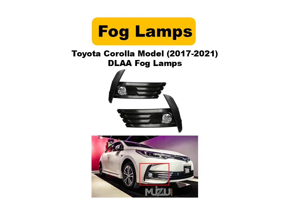 Toyota Corolla 2017–2021 DLAA Fog Lamps – OEM Style Front Fog Lights (Pair)