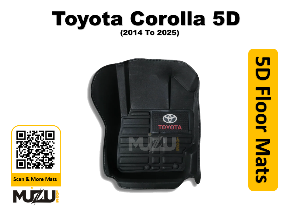 Toyota Corolla 5D Black Car Floor Mats (2014–2025) – Custom Luxury Fit
