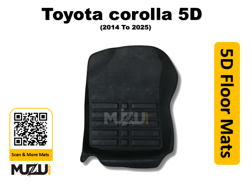 Toyota Corolla 5D Black Car Floor Mats (2014–2025) – Custom Luxury Fit
