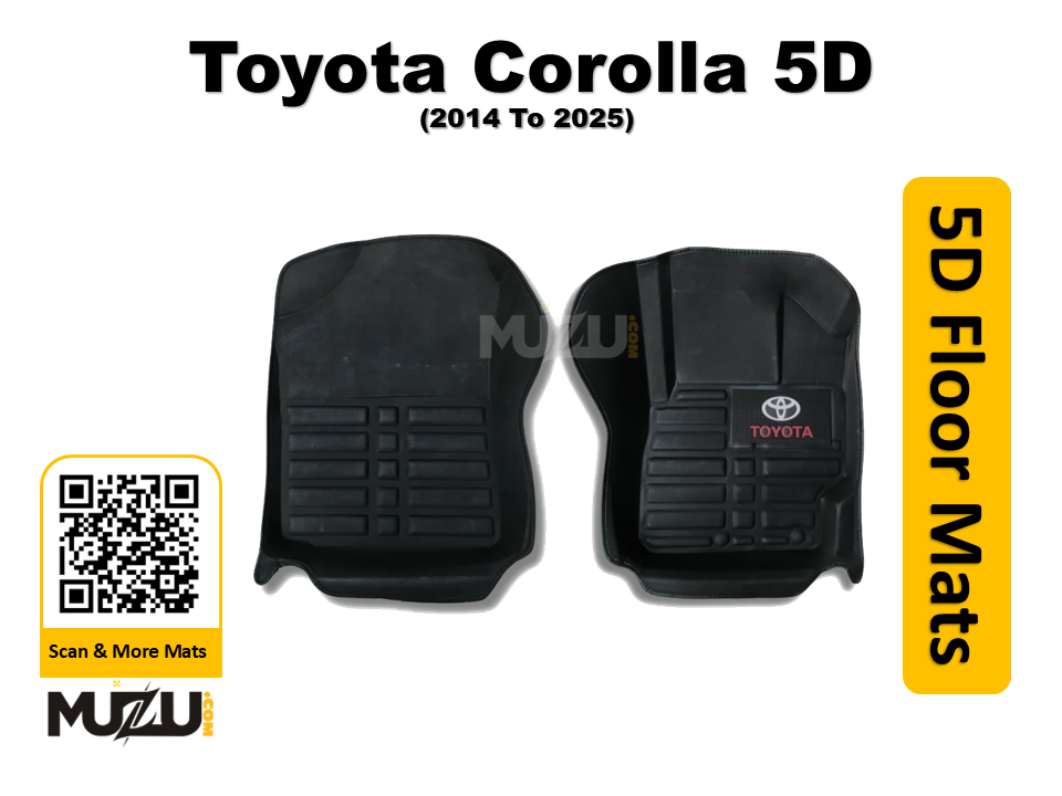 Toyota Corolla 5D Black Car Floor Mats (2014–2025) – Custom Luxury Fit