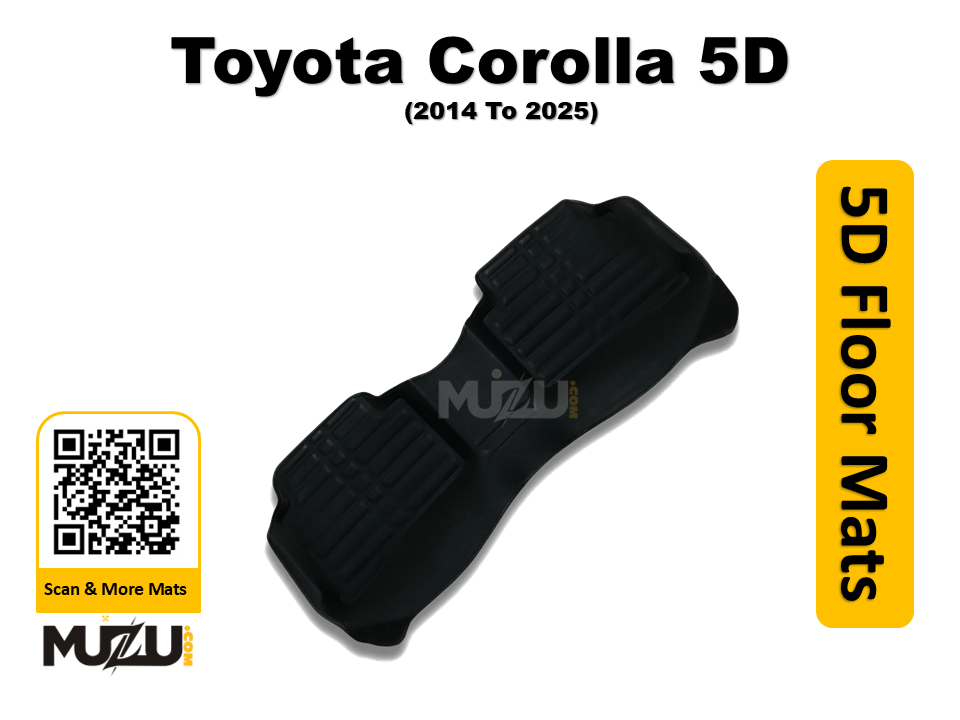 Toyota Corolla 5D Black Car Floor Mats (2014–2025) – Custom Luxury Fit