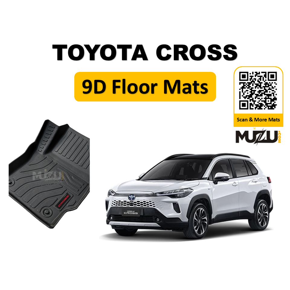 Toyota Corolla Cross 9D TPE Plastic Car Floor Mats (2020–2024) – Heavy Duty Custom Fit