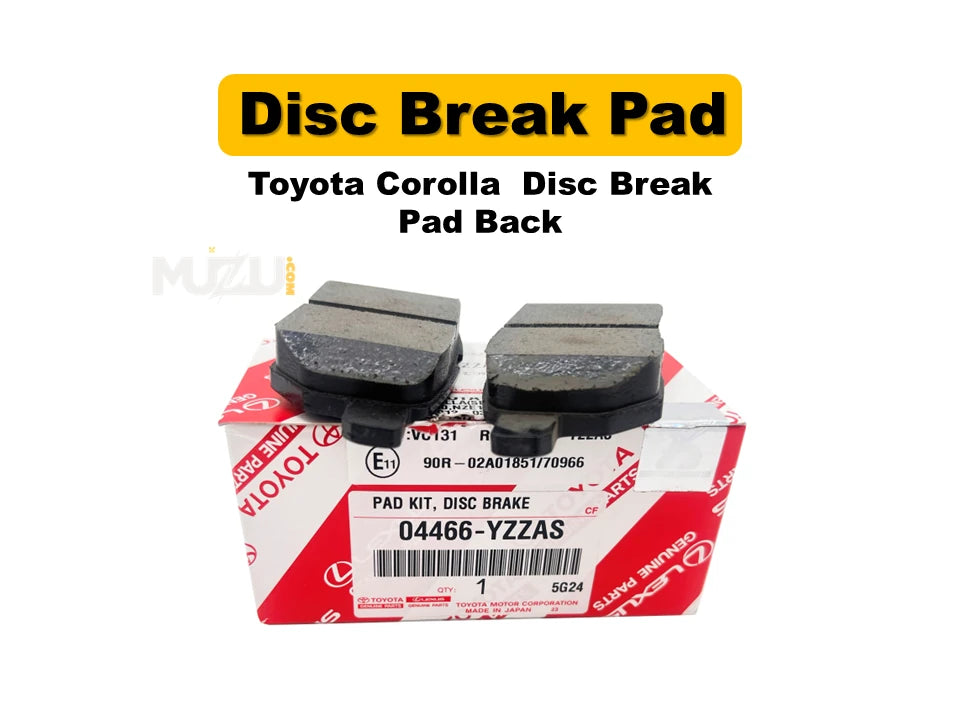 Toyota Corolla Genuine Rear Disc Brake Pads – Original Back Brake Set