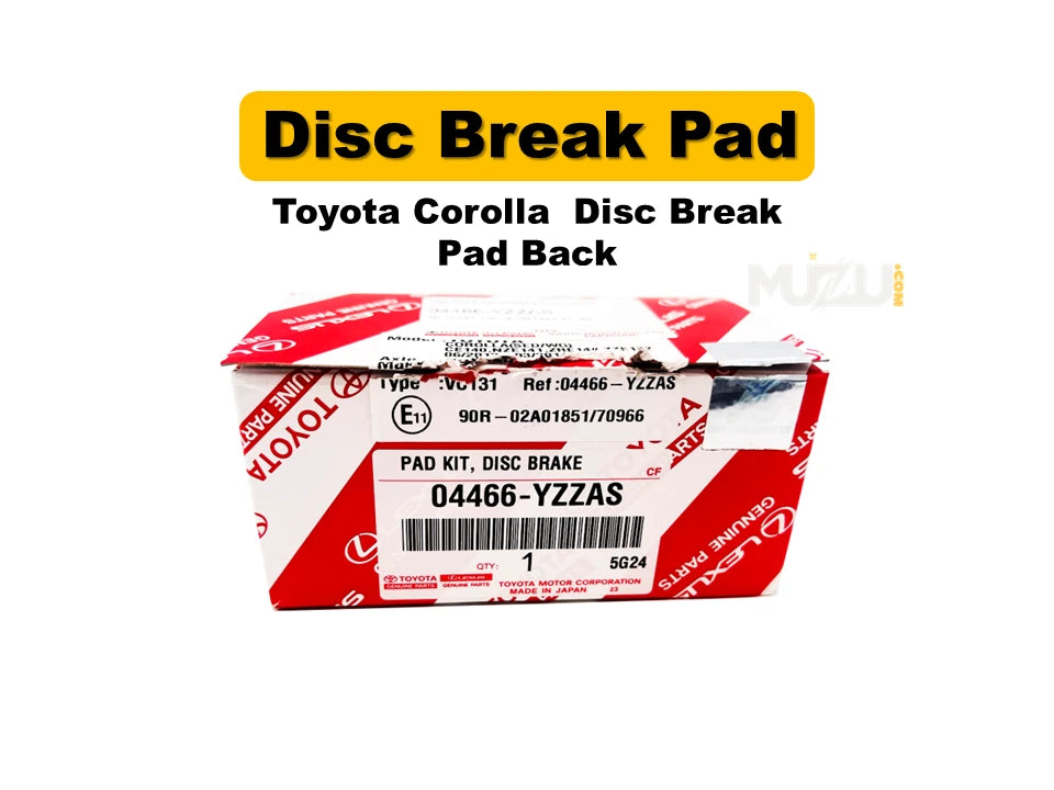 Toyota Corolla Genuine Rear Disc Brake Pads – Original Back Brake Set