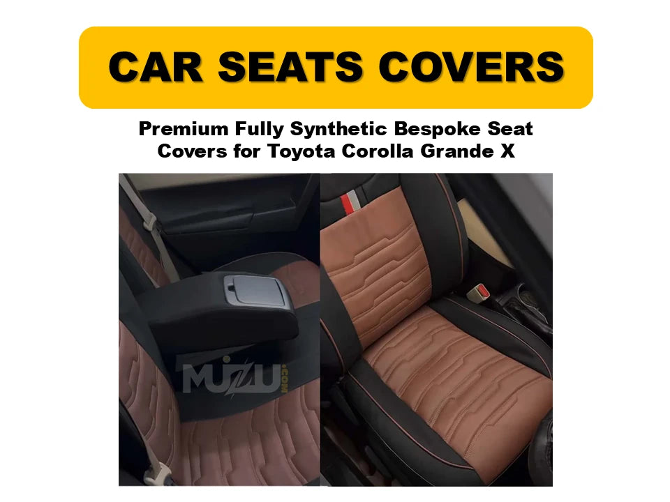 Toyota Corolla Grande X Bespoke Seat Covers – Premium Fully Synthetic, Custom-Fit, Durable & Stylish Protection