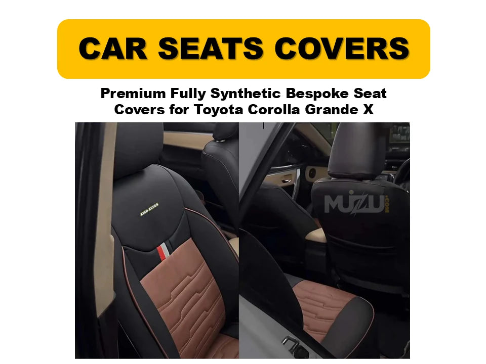 Toyota Corolla Grande X Bespoke Seat Covers – Premium Fully Synthetic, Custom-Fit, Durable & Stylish Protection