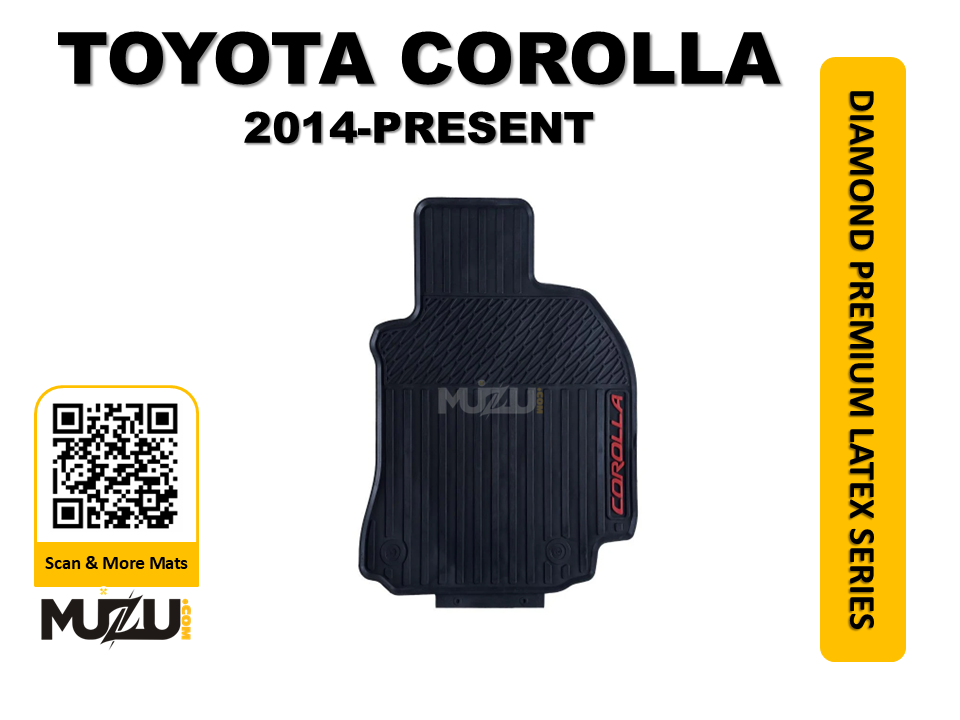 Toyota Corolla Latex Rubber Car Floor Mats (2014–Present) – Heavy Duty Protection
