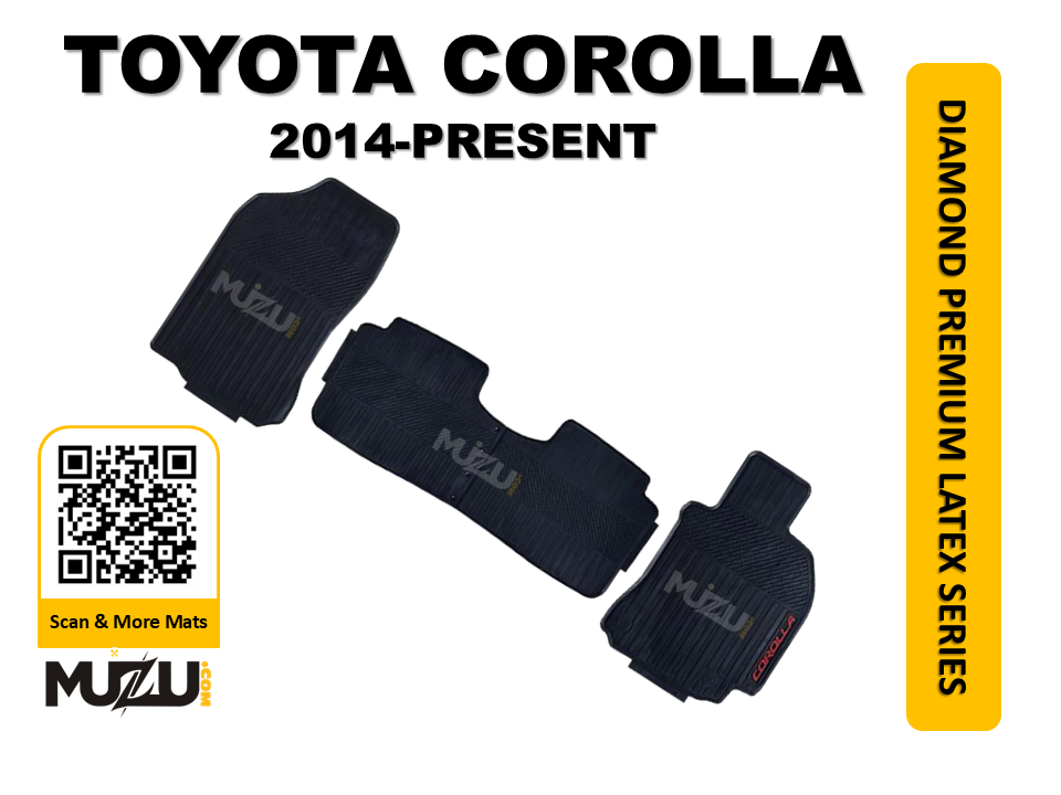 Toyota Corolla Latex Rubber Car Floor Mats (2014–Present) – Heavy Duty Protection