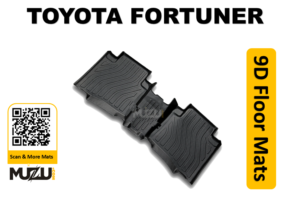 Toyota Fortuner 9D TPE Plastic Heavy Duty Car Floor Mats (2016–2024)