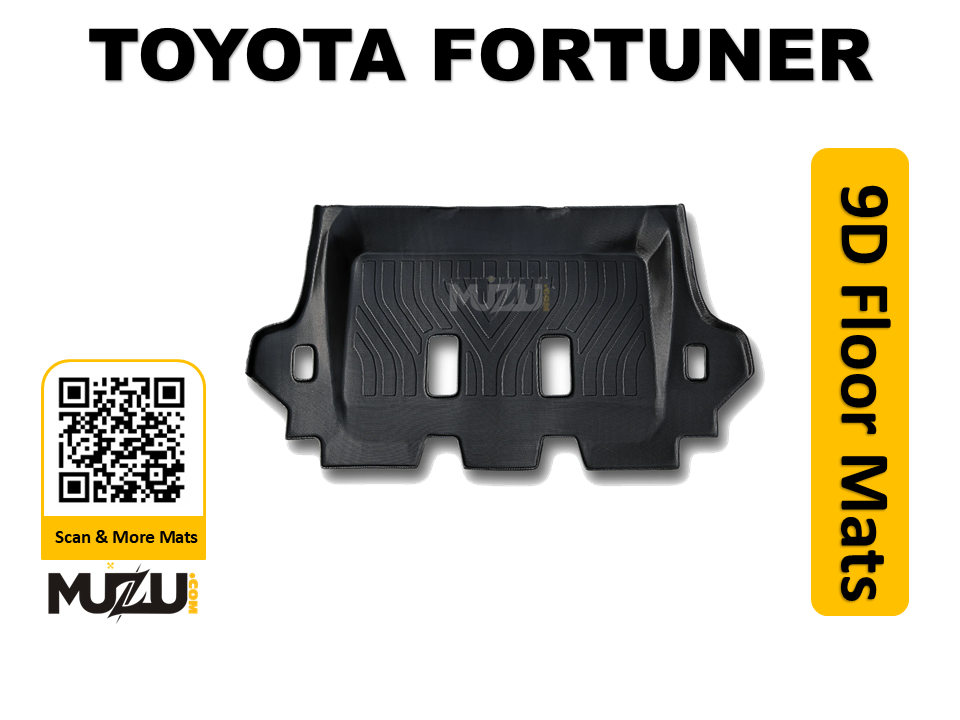 Toyota Fortuner 9D TPE Plastic Heavy Duty Car Floor Mats (2016–2024)