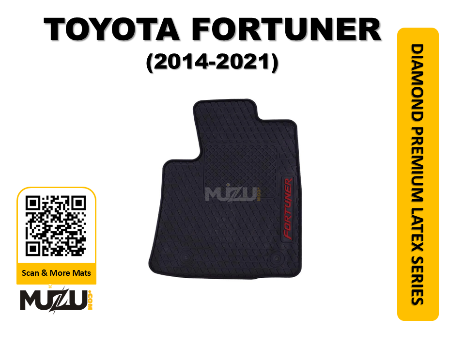 Toyota Fortuner Latex PVC Car Floor Mats (2014–2021) – Durable All-Weather Protection