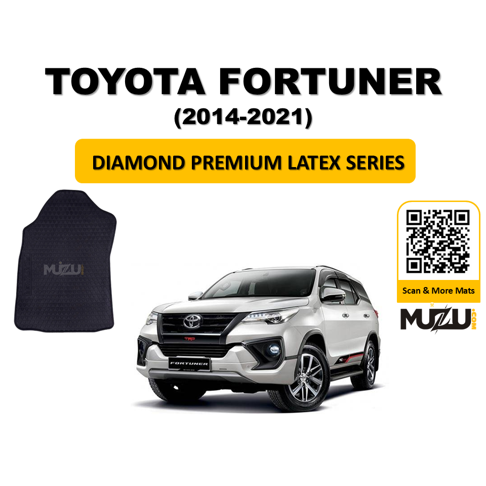 Toyota Fortuner Latex PVC Car Floor Mats (2014–2021) – Durable All-Weather Protection
