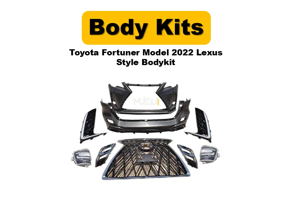Toyota Fortuner Model 2022 Lexus Style Body Kit – Full Front, Side & Rear Conversion