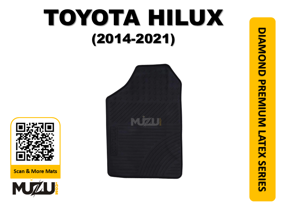 Toyota Hilux Latex Rubber Car Floor Mats (2014–2021) – Heavy Duty Protection