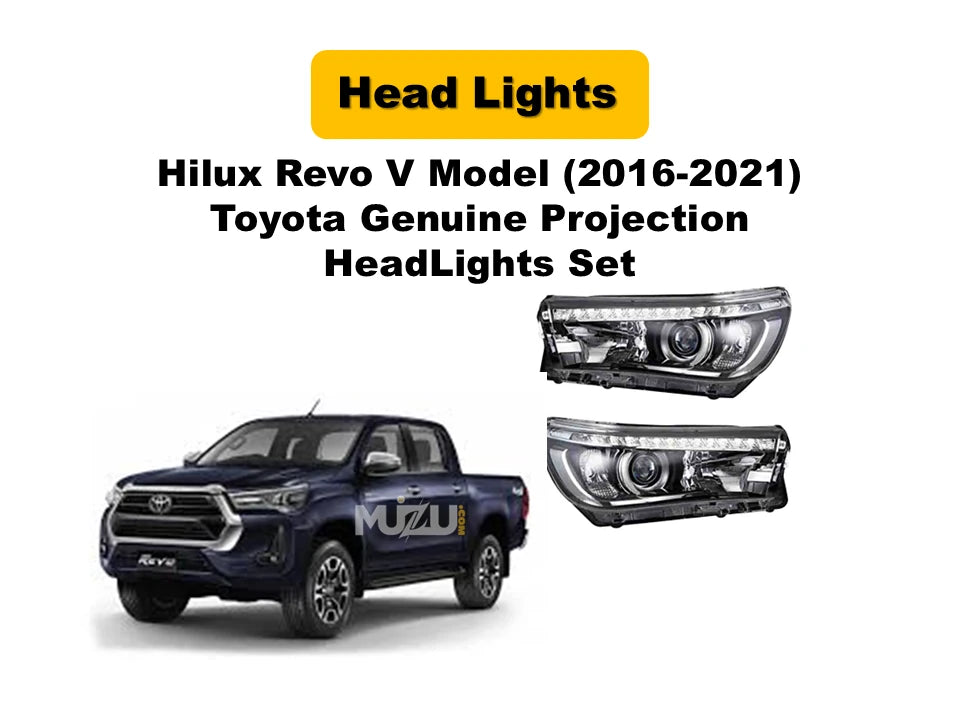 Toyota Hilux Revo V 2016–2021 Genuine Projector Headlights – OEM Front Head Lamps Set (Pair)