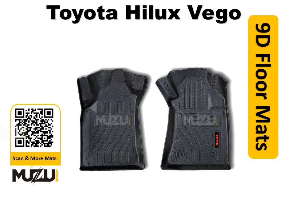 Toyota Hilux Revo Vigo 9D Plastic Car Mats (2016–Present) – Heavy Duty Full Coverage