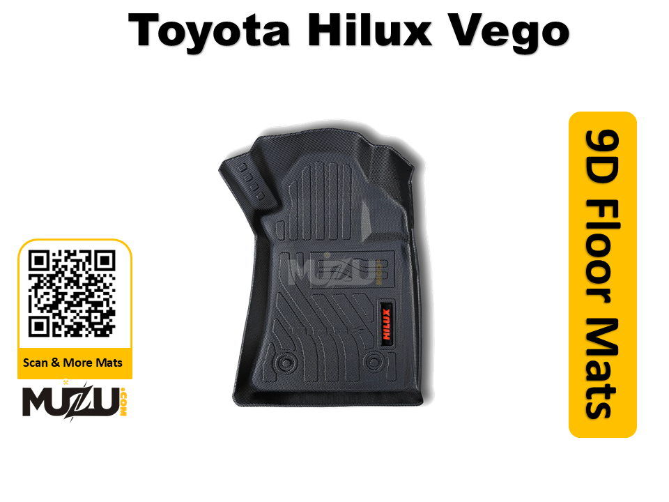 Toyota Hilux Revo Vigo 9D Plastic Car Mats (2016–Present) – Heavy Duty Full Coverage