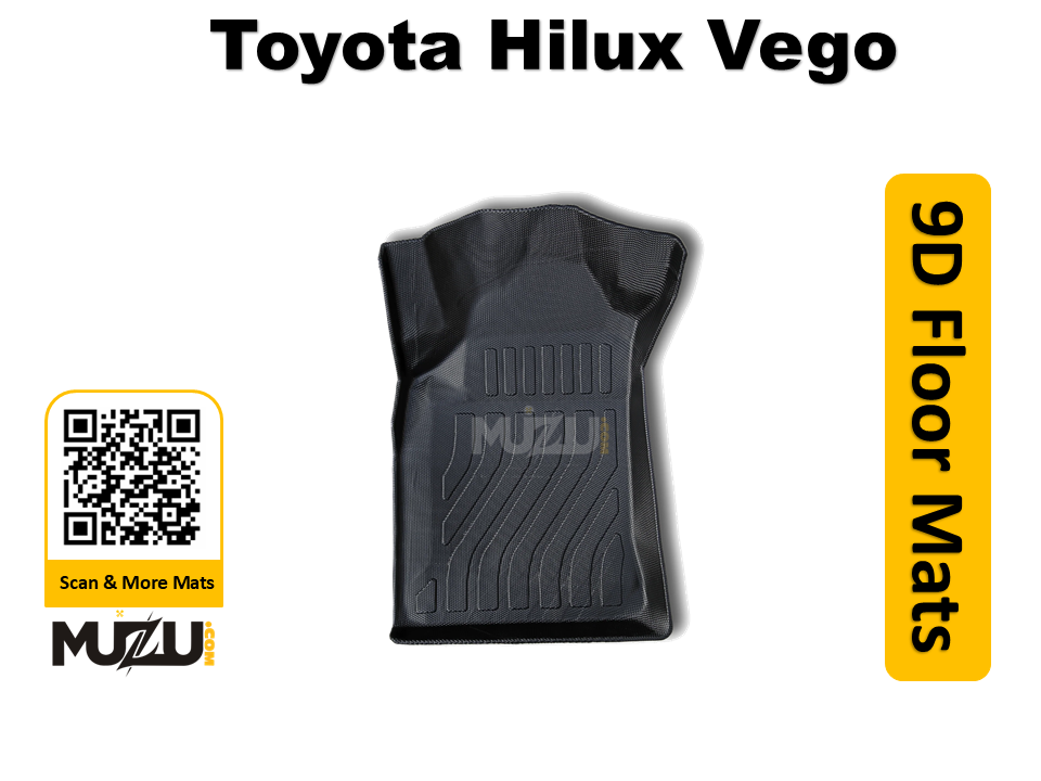 Toyota Hilux Revo Vigo 9D Plastic Car Mats (2016–Present) – Heavy Duty Full Coverage