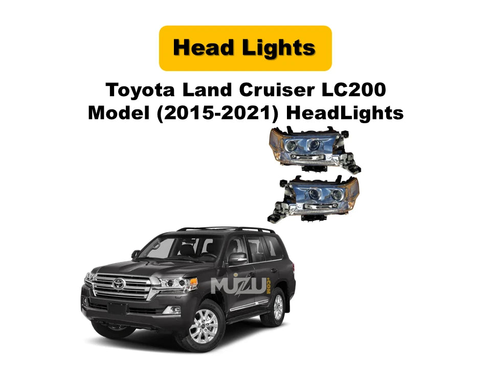 Toyota Land Cruiser LC200 2015–2021 LED Headlights – OEM Style Front Head Lamps (Pair)