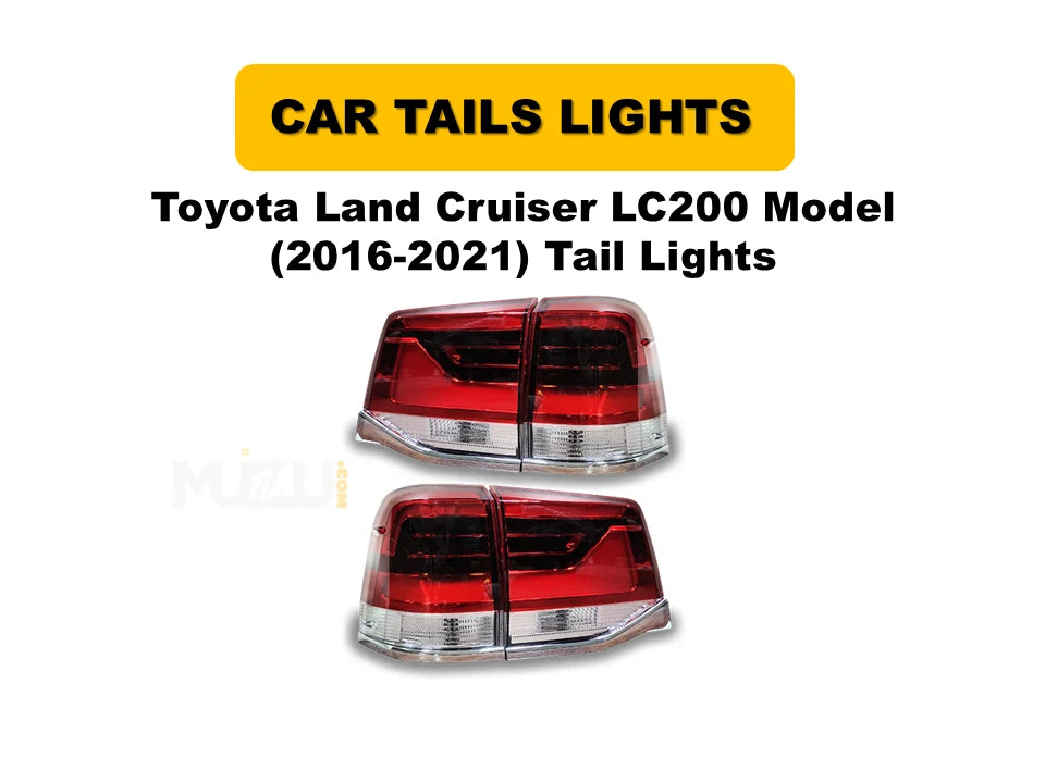 Toyota Land Cruiser LC200 2016–2021 LED Tail Lights – OEM Style Rear Lamps (Pair)