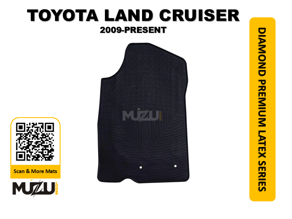 Toyota Land Cruiser Rubber Latex Car Floor Mats (2009–Present) – Heavy Duty Custom Fit