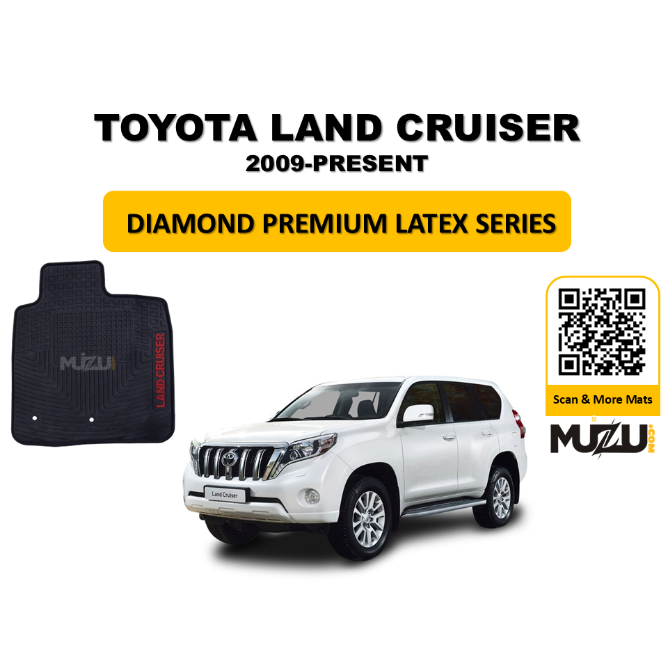 Toyota Land Cruiser Rubber Latex Car Floor Mats (2009–Present) – Heavy Duty Custom Fit