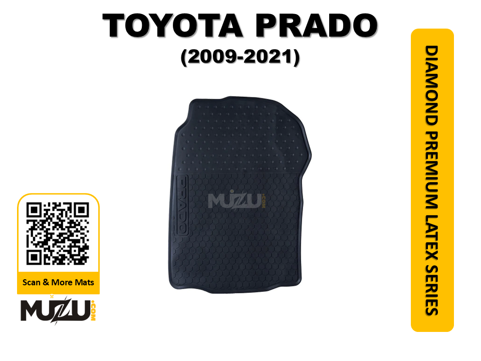 Toyota Prado 2009–2021 Latex Rubber Car Floor Mats – Heavy Duty Custom Fit
