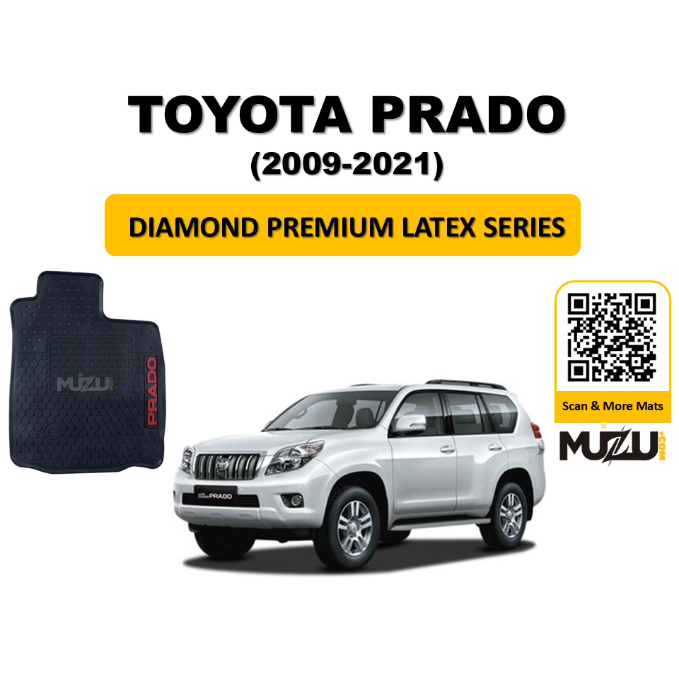 Toyota Prado 2009–2021 Latex Rubber Car Floor Mats – Heavy Duty Custom Fit