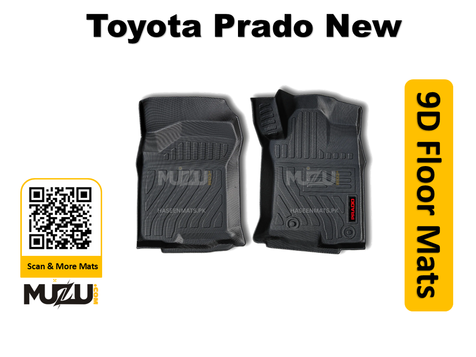 Toyota Prado 9D TPE Plastic Car Floor Mats – Heavy Duty Luxury Series