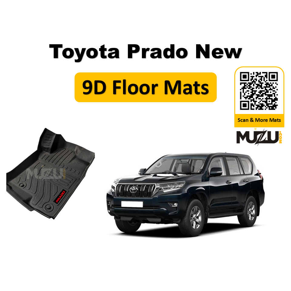Toyota Prado 9D TPE Plastic Car Floor Mats – Heavy Duty Luxury Series