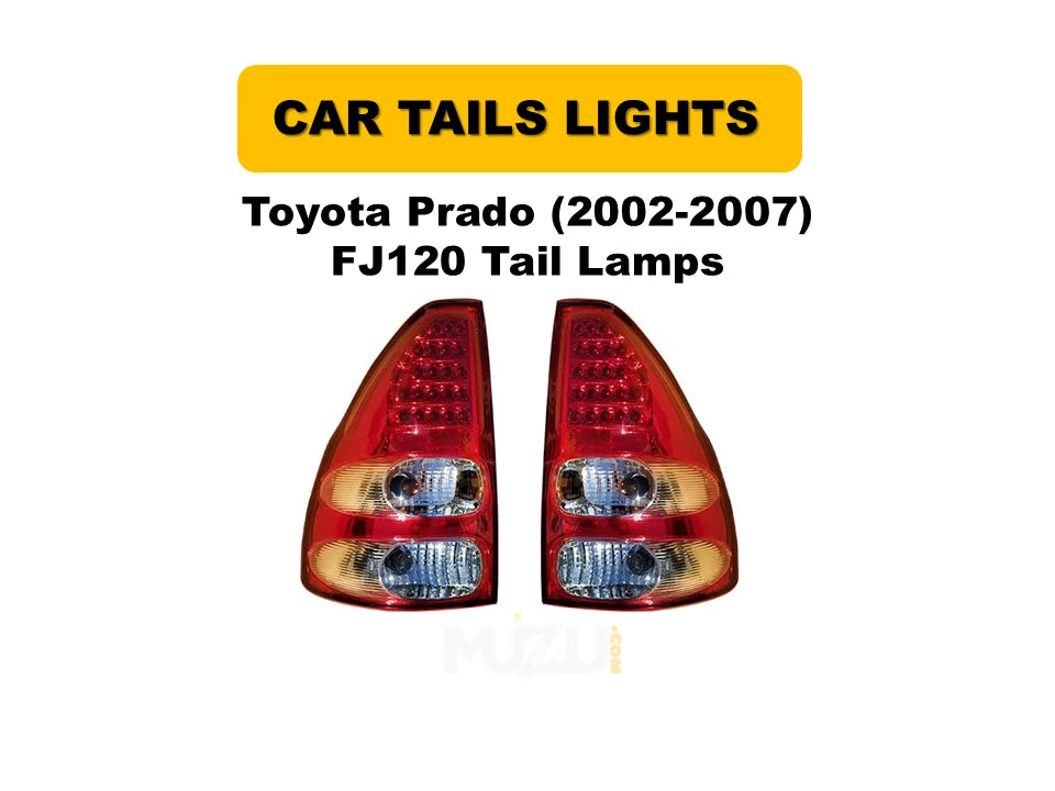 Toyota Prado FJ120 2002–2007 Rear Tail Lamps – OEM Style Back Lights (Pair)