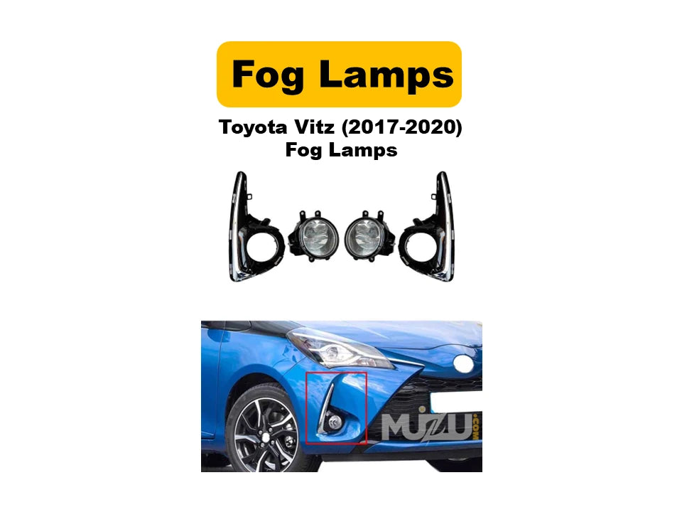Toyota Vitz 2017–2020 Fog Lamps – OEM Style Front Fog Lights (Pair)
