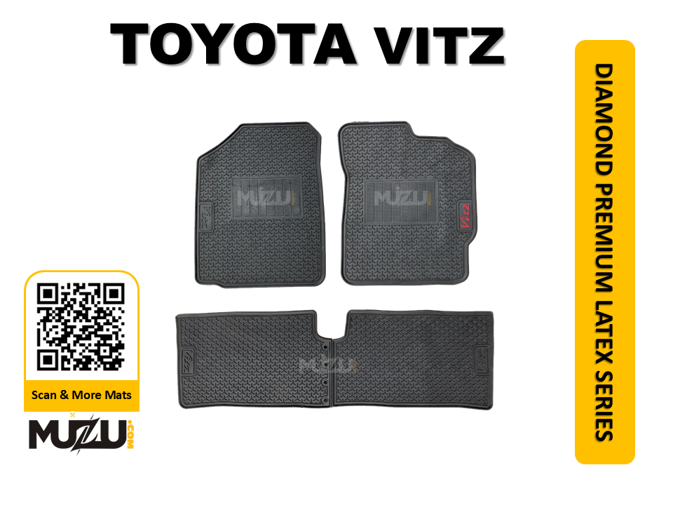 Toyota Vitz Latex Rubber Car Floor Mats – Durable & Waterproof
