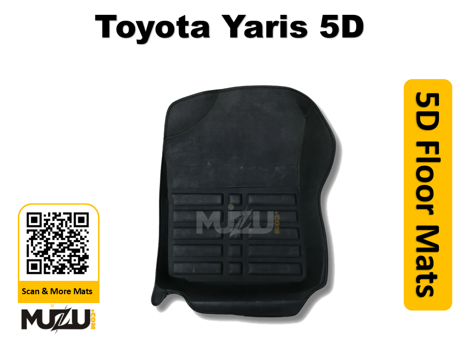 Toyota Yaris 5D Black Car Floor Mats – Custom Luxury Fit