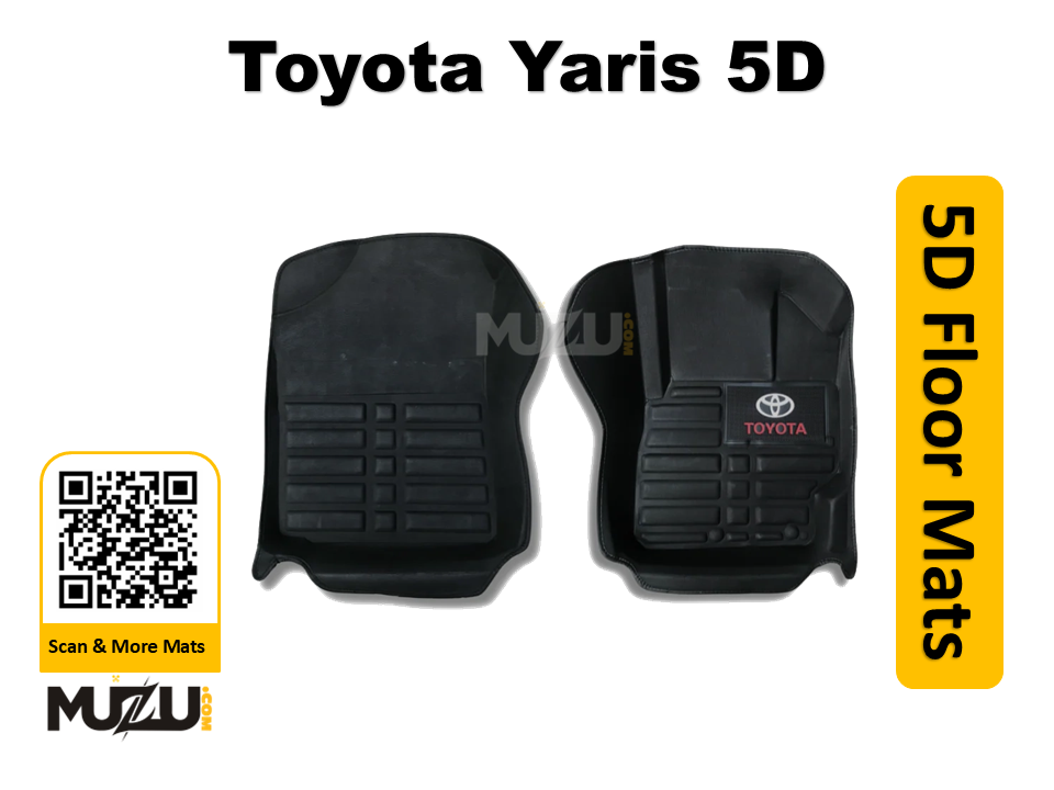 Toyota Yaris 5D Black Car Floor Mats – Custom Luxury Fit
